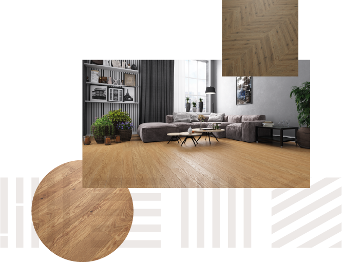 Parketta<br>Gerçek ahşabın zarafeti,<br>kusursuz işçiliğin eseri.